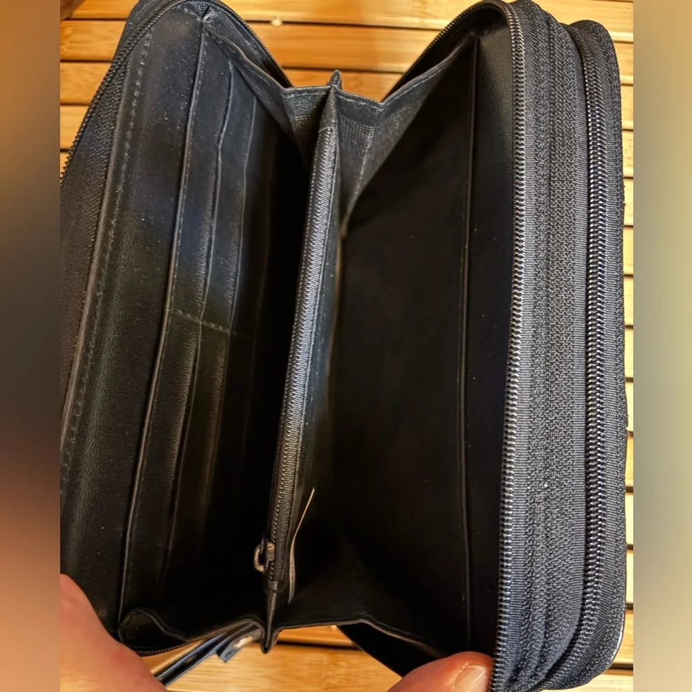 Black Faux Leather Day Timer Binder